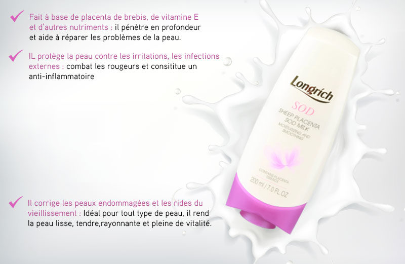 Lait de corps au placenta 200ml